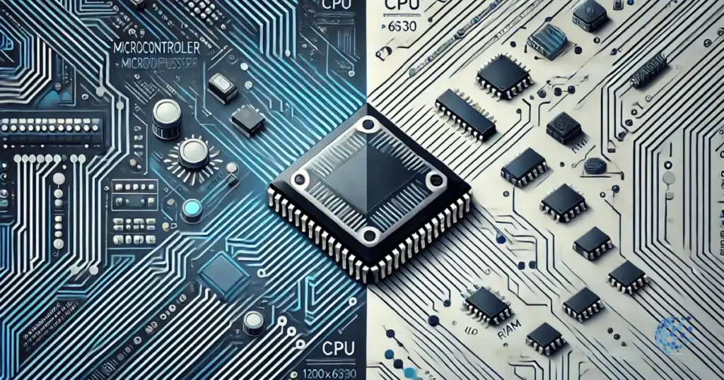 What is the main difference between microcontroller and microprocessor?