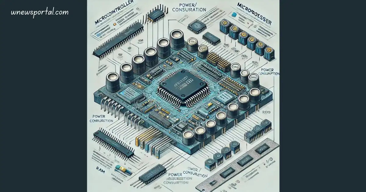 What is the main difference between microcontroller and microprocessor?